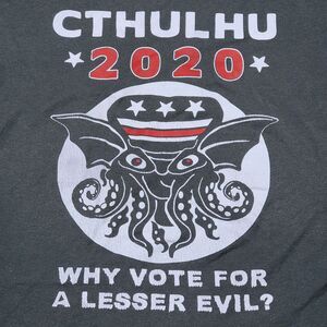 Tultex SS Green Tee "Cthulhu 2020" - Size Ladies Medium